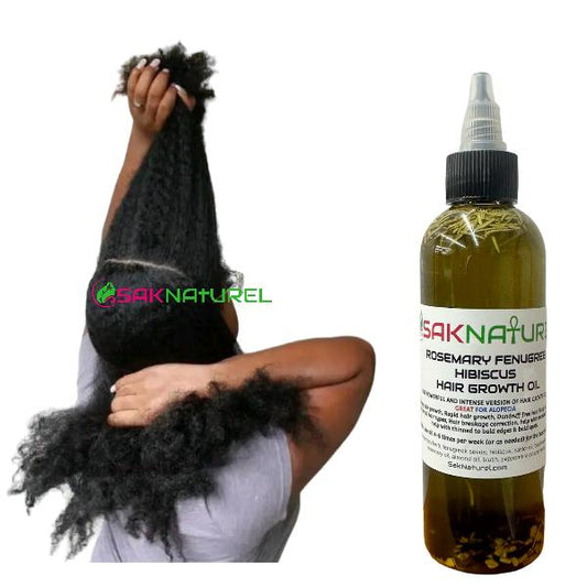 Organic Rosemary Hibiscus Fenugreek Hair Growth oil - 4 oz