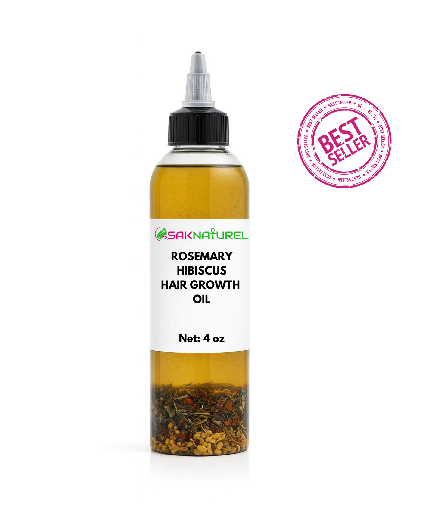Organic Rosemary Hibiscus Fenugreek Hair Growth oil - 4 oz