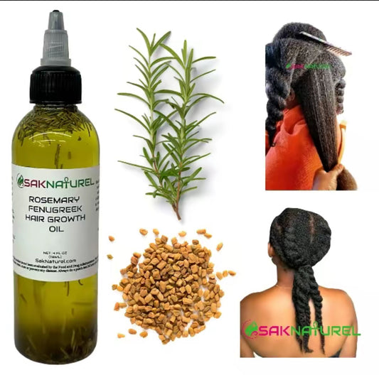 Organic Rosemary Fenugreek Hair Growth oil - 4 oz