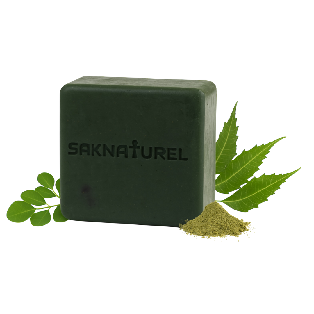 Handmade Moringa Neem Soap ECZEMA natural handmade charcoal oatmeal honey soap sensitive skin