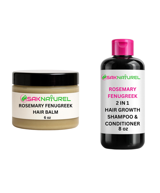 BUNDLE Organic Rosemary Hair Growth  Balm & Shampoo