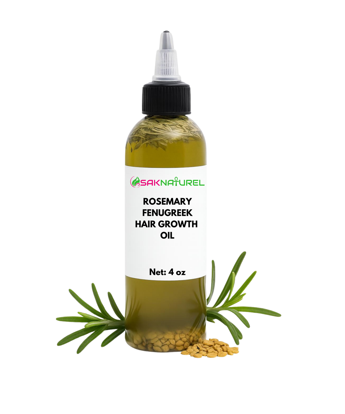 Organic Rosemary Fenugreek Hair Growth oil - 4 oz
