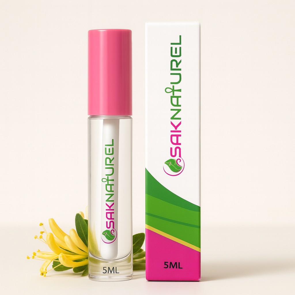 SakNaturel Hydrating Honey Suckle Lip Gloss.